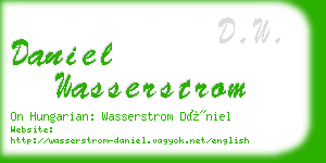 daniel wasserstrom business card